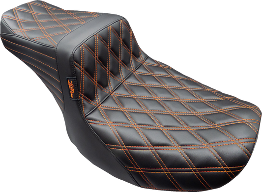 Le Pera Tailwhip Burnt Orange Stitch Seat for 2023-25 Harley Touring Road Glide