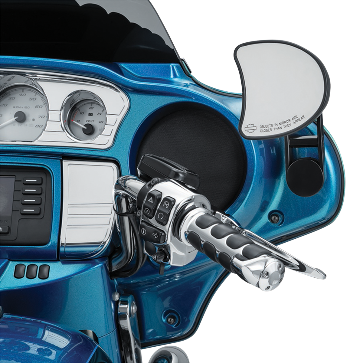 Kuryakyn 6576 Adjustable Fairing Drop Mirror Mounts 2006-2013 Harley Touring