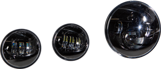 Harddrive Black Motorcycle LED Headlight & Passing Lamp Kit Harley Davidson