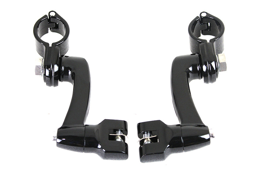 V-Twin Universal Motorcycle 1-1/4" Adjustable Highway Bar Footpeg Mount Set