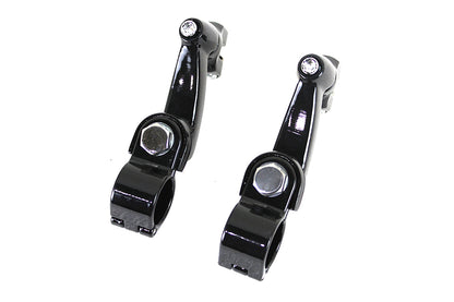 V-Twin Universal Motorcycle 1-1/4" Adjustable Highway Bar Footpeg Mount Set