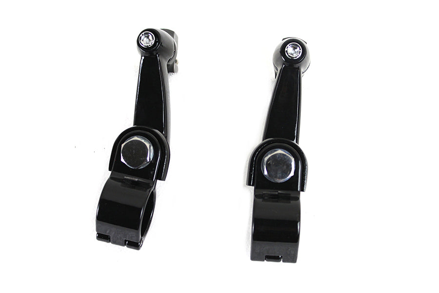 V-Twin Universal Motorcycle 1-1/4" Adjustable Highway Bar Footpeg Mount Set