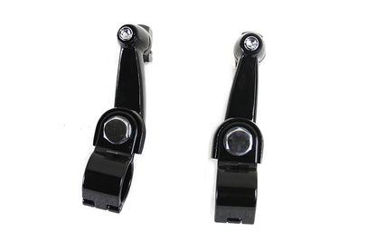 V-Twin Universal Motorcycle 1-1/4" Adjustable Highway Bar Footpeg Mount Set