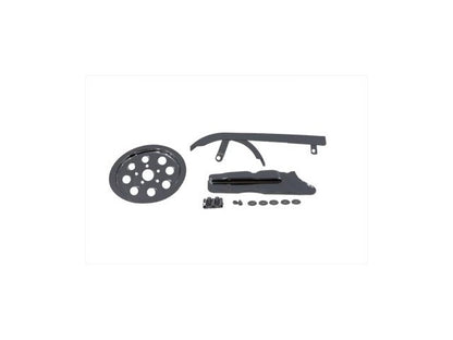 Vtwin Chrome Belt Guard & Pulley Cover Kit fits 1991-1999 Harley Sportster