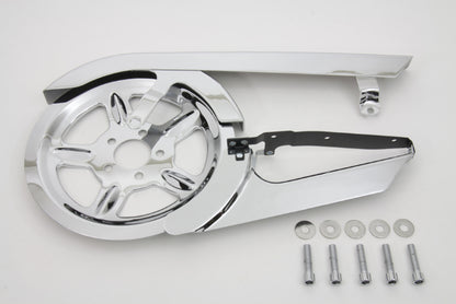 VTwin Motorcycle Belt Guard & Pulley Cover Kit fits 2004-2013 Harley Sportster