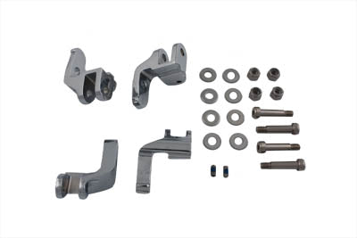 VTwin Chrome Driver Floorboard Relocation Kit 1999-2016 Harley Touring Models