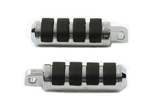 Vtwin Chrome Small Motorcycle Cats Paw Footpeg Set fits Harley Davidson