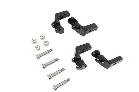Vtwin Black Driver Floorboard Relocator Kit for 2017-2023 Harley Touring Models