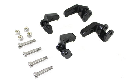 Vtwin Black Driver Floorboard Relocator Kit for 2017-2023 Harley Touring Models