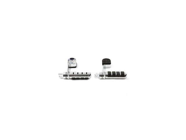 Vtwin Chrome Soft Pegster Heel Stirrup Kit Male Mount Peg for Harley FXR Dyna