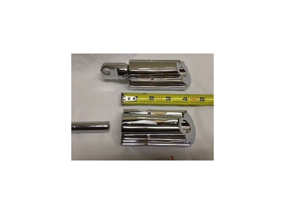 Vtwin Flame Style Adjustable Footpeg Set Chrome Male for Harley Davidson Dyna