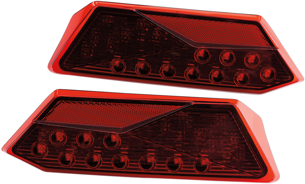 Moose Utility Red UTV Side by Side Taillights 14-20 Polaris RZR XP Turbo RS1