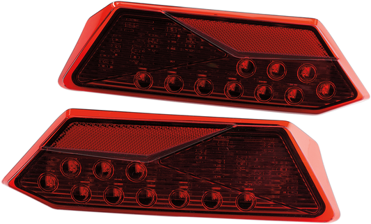 Moose Utility Red UTV Side by Side Taillights 14-20 Polaris RZR XP Turbo RS1