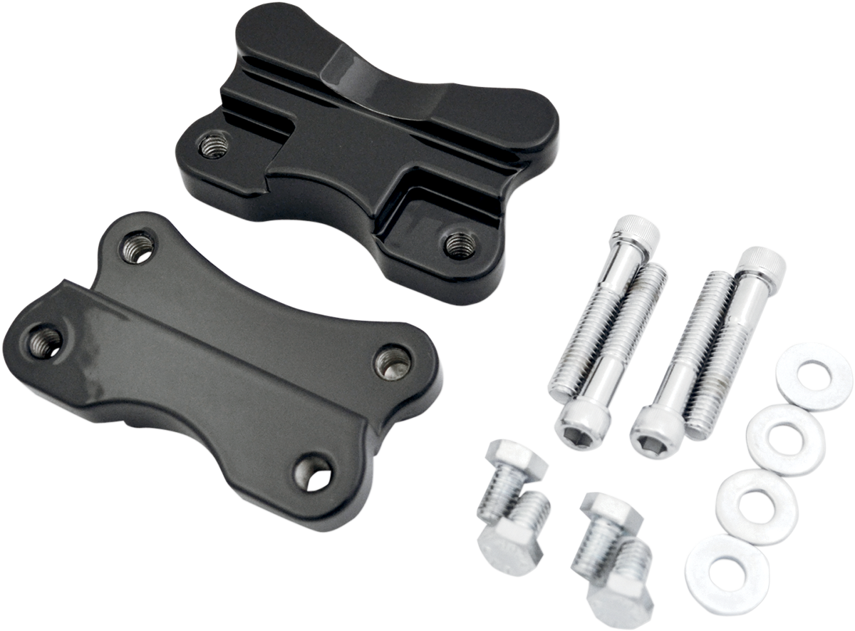 Drag Specialties Black Front Fender Adapter 86-17 Harley Softail FLSTN Fat Boy