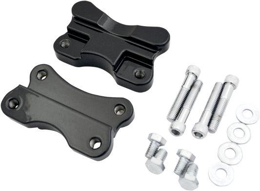 Drag Specialties Black Front Fender Adapter 86-17 Harley Softail FLSTN Fat Boy