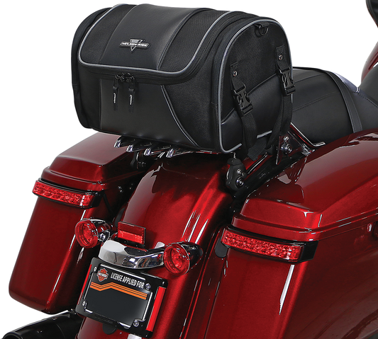 Nelson Rigg Black Route 1 Sissy Bar Day Trip Roll Bag for Harley Davidson