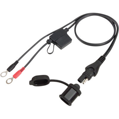 Drag Specialties Black 7.5A Universal 20" Motorcycle Battery Pigtail for Harley