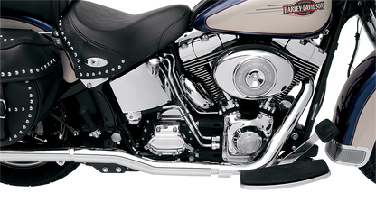 Bassani True Dual Crossover Header Pipes for 1986-2006 Harley Softail Fat Boy