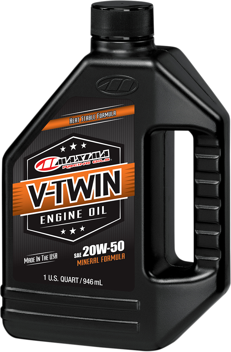 Maxima 20w50 Oil Change Kit Black Filter fits 1980-2021 Harley EVO & Sportster