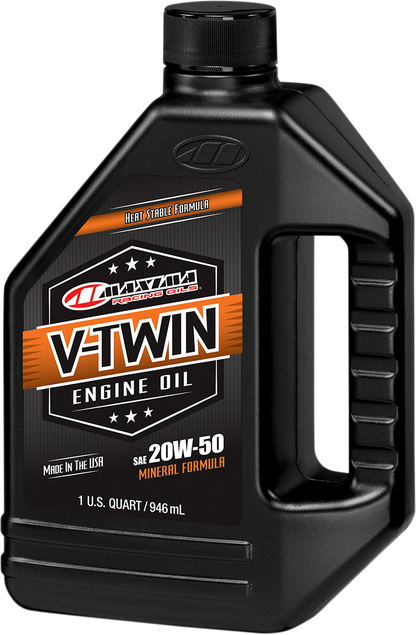 Maxima 20w50 Oil Change Kit Black Filter fits 1980-2021 Harley EVO & Sportster