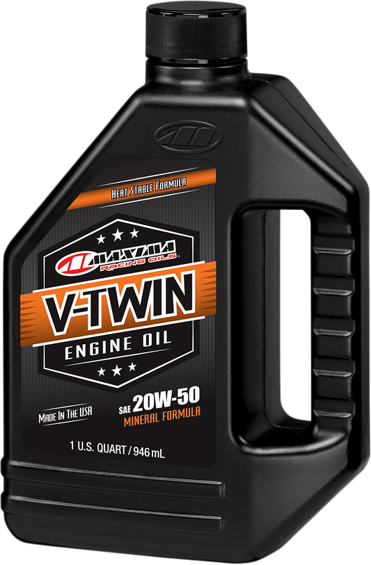 Maxima 20w50 Oil Change Kit Black Filter fits 1980-2021 Harley EVO & Sportster