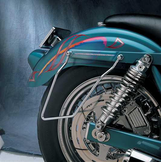 Drag Specialties Chrome Rear Saddlebag Support Brackets for 82-00 Harley FXR