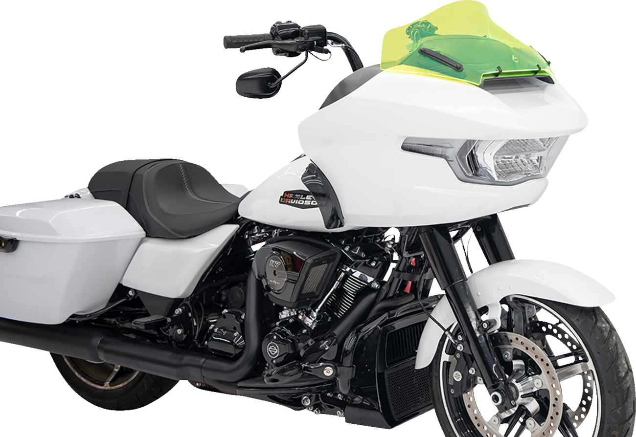 Klock Werks Kolor Flare 10" Green Ice Windshield for 2023-2025 Harley Road Glide