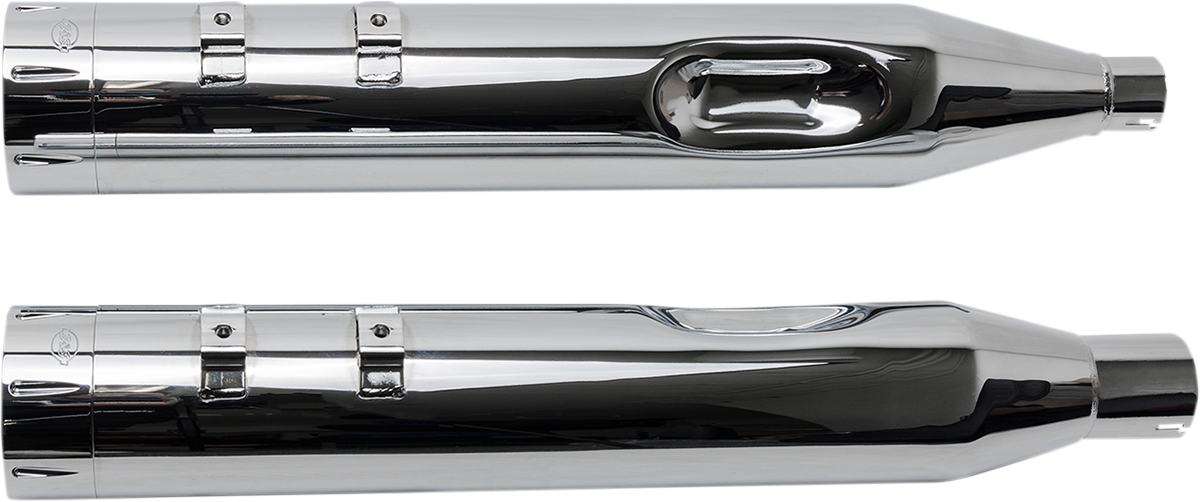 S&S MK45 4.5" Chrome Slip On Mufflers fits 2017-2025 Harley Touring M8 550-0669