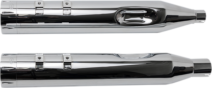 S&S MK45 4.5" Chrome Slip On Mufflers fits 2017-2025 Harley Touring M8 550-0669