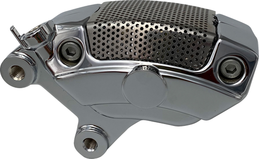 Drag Specialties Front Left Chrome Brake Caliper for 2008-2026 Harley Touring