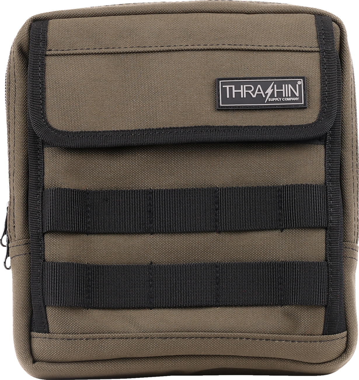 Thrashin Supply Green Motorcycle Handlebar Storage Bag Slim for Harley THB-0031