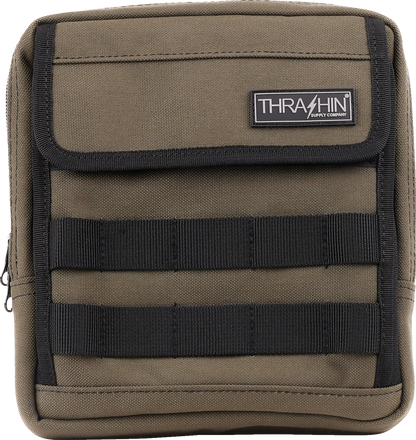 Thrashin Supply Green Motorcycle Handlebar Storage Bag Slim for Harley THB-0031