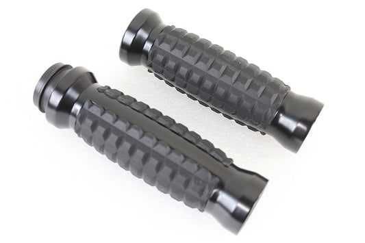 VTwin Black TBW Alligator Style Hand Grip Set 2008-2024 Harley Touring Softail