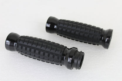 VTwin Black Alligator-Style Motorcycle Grip Set for 1979-1995 Harley FL FX XL