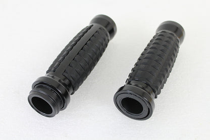 VTwin Black Alligator-Style Motorcycle Grip Set for 1979-1995 Harley FL FX XL