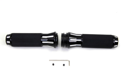 VTwin Clear Cut TBW Motorcycle Handlebar Grips 2008-2024 Harley Softail Touring