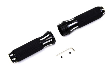 VTwin Clear Cut TBW Motorcycle Handlebar Grips 2008-2024 Harley Softail Touring