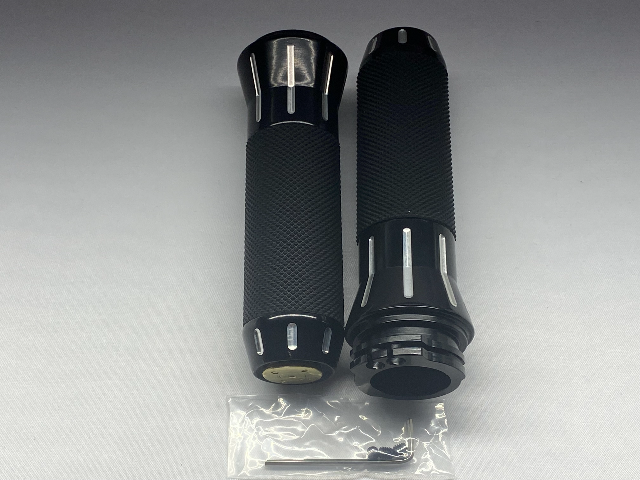 JT's Cycles 50 Cal BMG Bullet Black Contrast Hand Grips 1982-2020 Harley Models