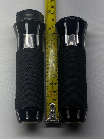 JT's Cycles 50 Cal BMG Bullet Black Contrast Hand Grips 1982-2020 Harley Models