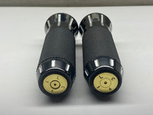 JT's Cycles 50 Cal BMG Bullet Black Contrast Hand Grips 1982-2020 Harley Models