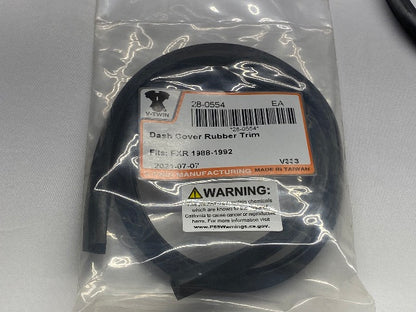 VTwin Black Rubber Fuel Tank Dash Cover Trim for 1988-1992 Harley Davidson FXR