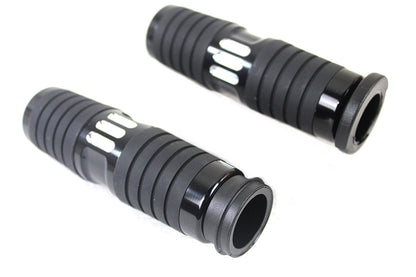 VTwin Black TBW Handlebar Hand Grip Set 2008-2024 Harley Dyna Softail Touring