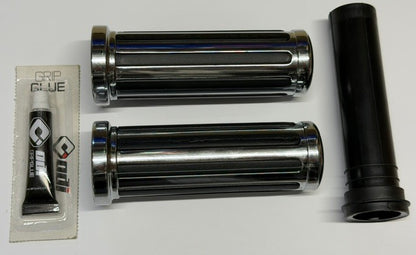 VTwin TBW Rail Style Grip Set with Glue for 2008-2025 Harley Touring Softail