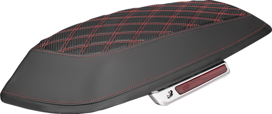 Saddlemen Red Carbon Lattice Saddlebag Lid Covers for 2014-2025 Harley Touring