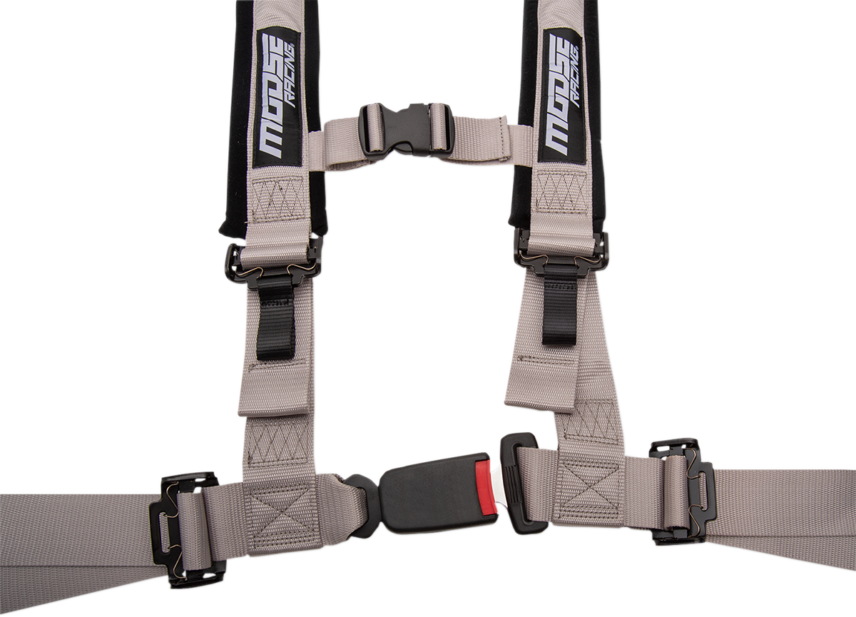 Moose Utility UTV Gray 4 Point Seat belt Harness Restraint Safety System