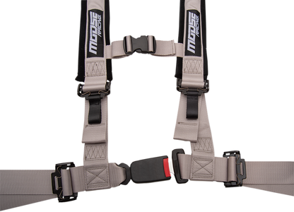 Moose Utility UTV Gray 4 Point Seat belt Harness Restraint Safety System