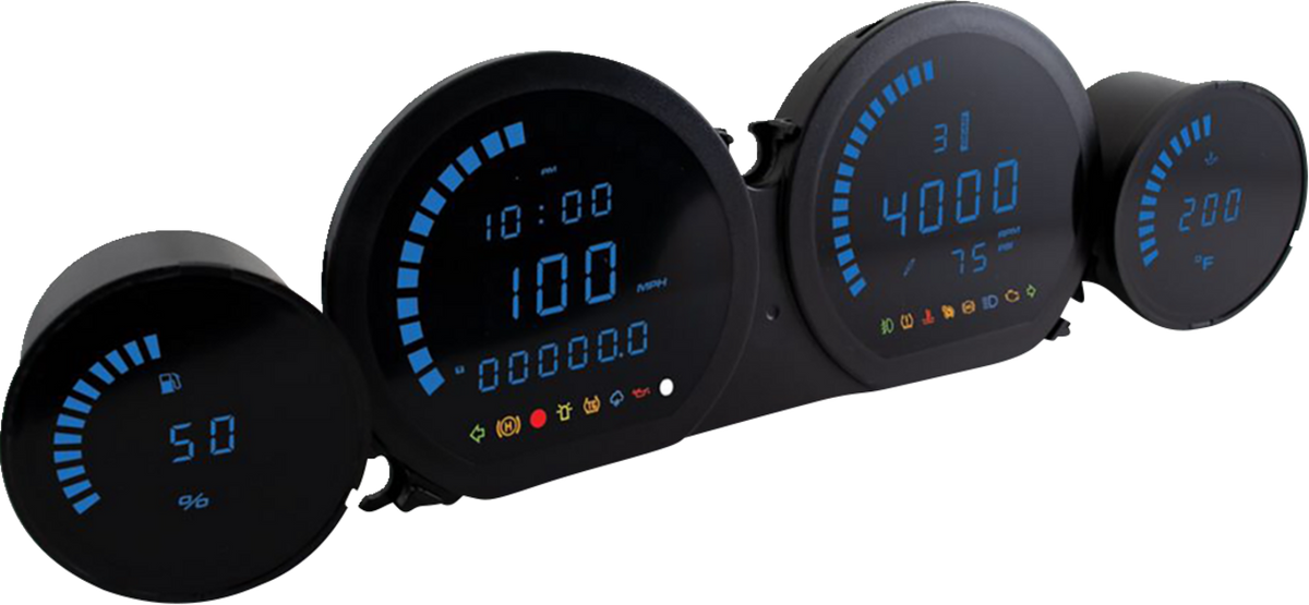 Koso HD-03L Blue LCD Multi-Function Digital Gauge Kit for 2014-24 Harley Touring