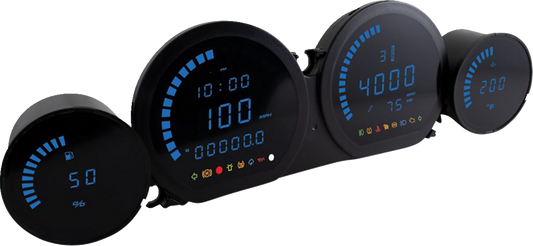 Koso HD-03L Blue LCD Multi-Function Digital Gauge Kit for 2014-24 Harley Touring