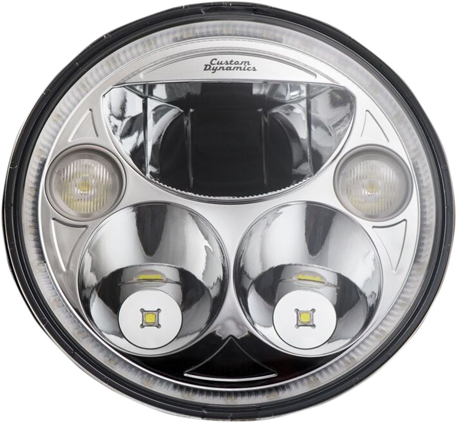 Custom Dynamics Chrome Trubeam 7" LED Headlight 2015-2023 Indian Chieftain