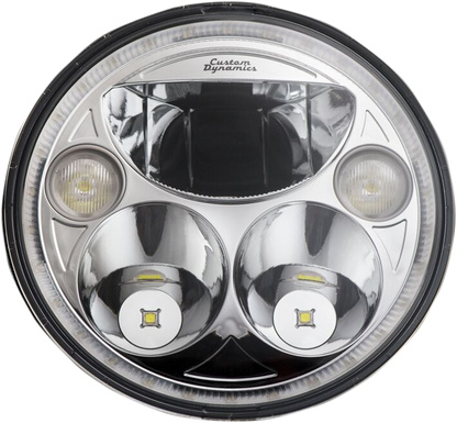 Custom Dynamics Chrome Trubeam 7" LED Headlight 2015-2023 Indian Chieftain